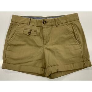 Women's Banana Republic Classic City Chinco Shorts Size 2 Petite Khaki